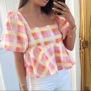 BUDDY LOVE. PUFF SLEEVE TOP- size small NWOT